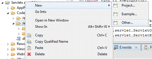 creating a folder/file resource in Package Explorer